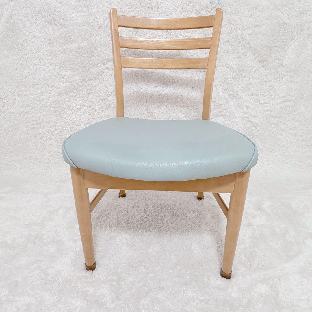 カリモク ダイニングチェア CA1805KN 水色 座面良好