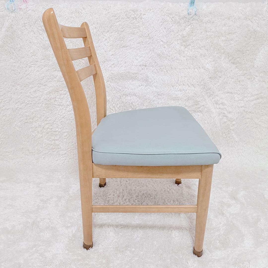 カリモク ダイニングチェア CA1805KN 水色 座面良好