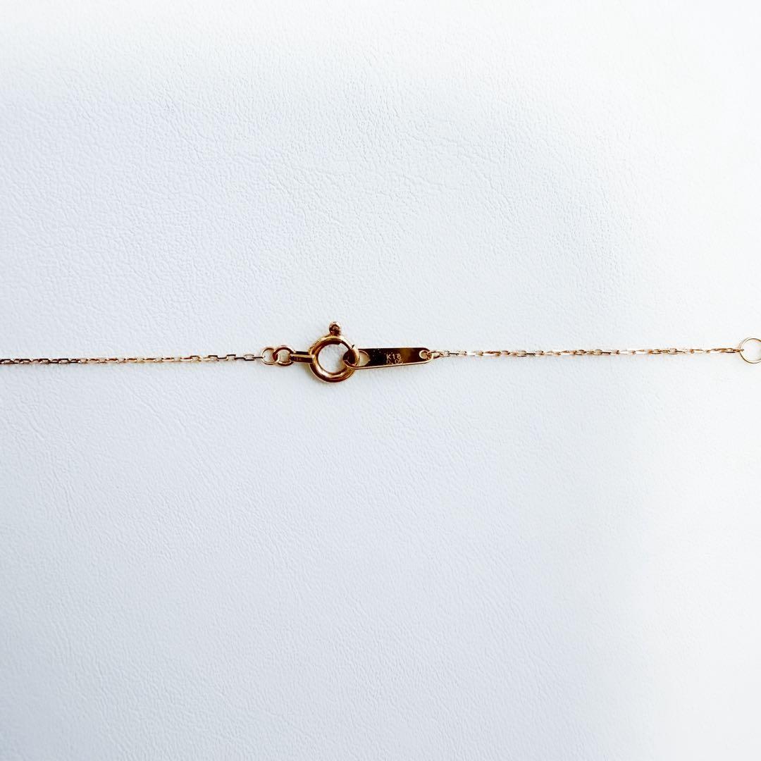 【agete】k18　ダイヤモンドネックレス　一粒石