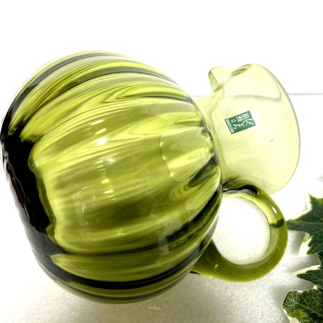 津軽びいどろ 七里長浜　ピッチャー　水差し　カラフェ　北洋硝子　ガラス細工