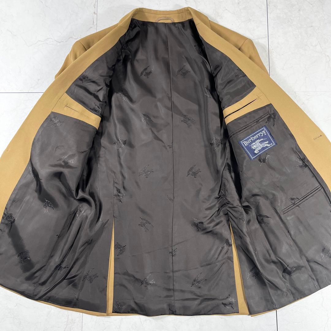 ✨美品 バーバリーズ カシミヤ混 テーラードジャケット 金ボタン 希少キャメル