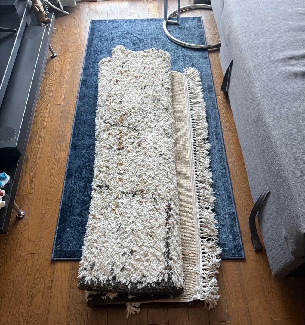 私がお届けします！ ほぼ未使用 モリヨシ カサブランカ 135×190cm ラグ