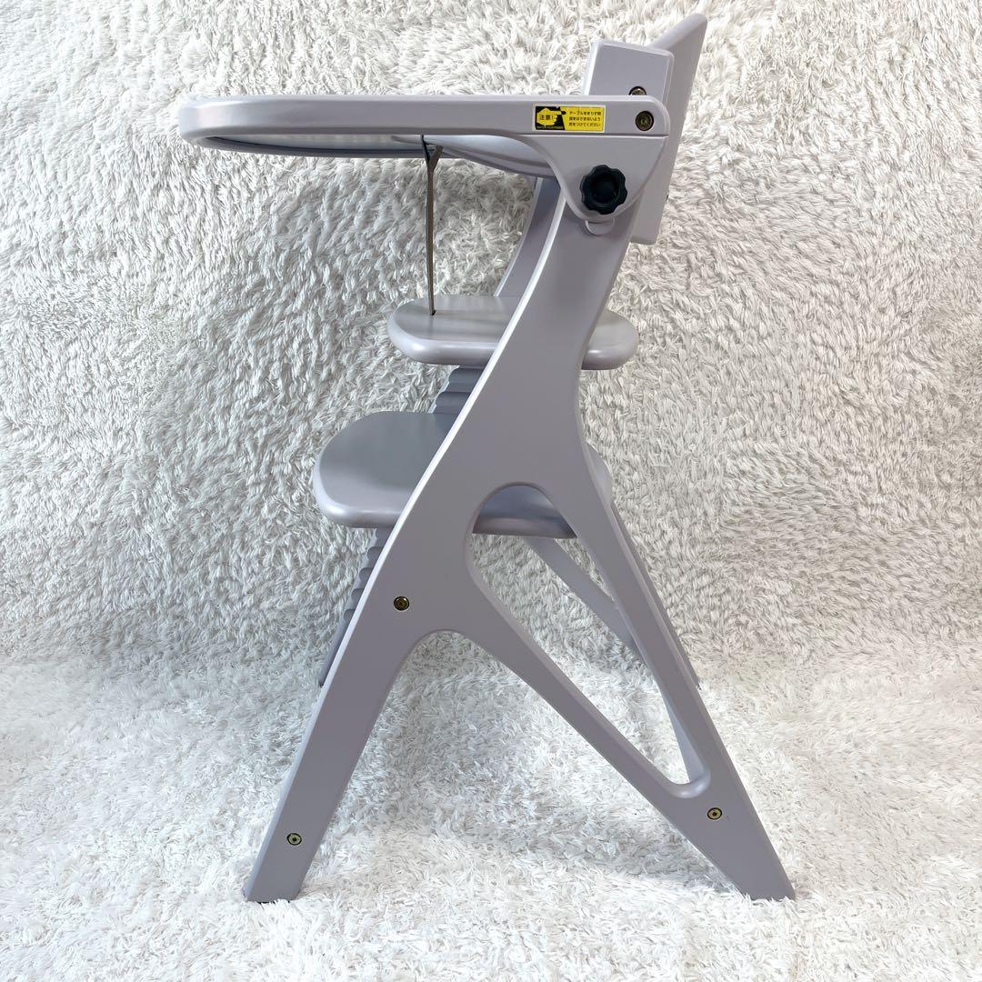 大和屋 アッフルチェア ハイチェア ソフトラベンダー セーフティチェアベルト