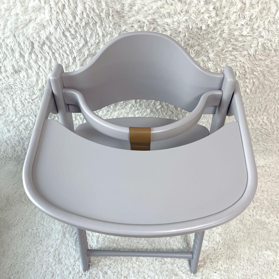 大和屋 アッフルチェア ハイチェア ソフトラベンダー セーフティチェアベルト