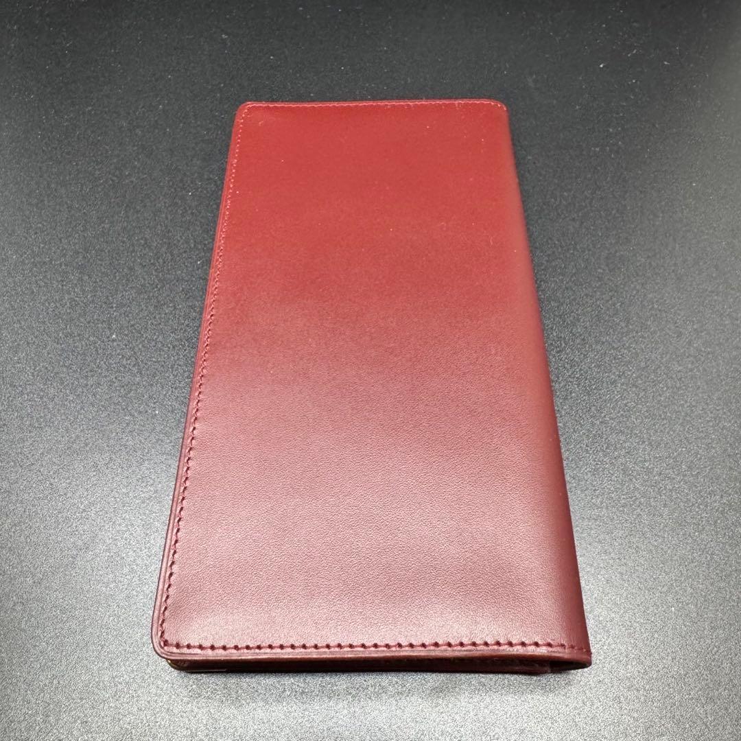 未使用級 Cartier カルティエ 長財布 札入れ カード入れ レザー 赤茶