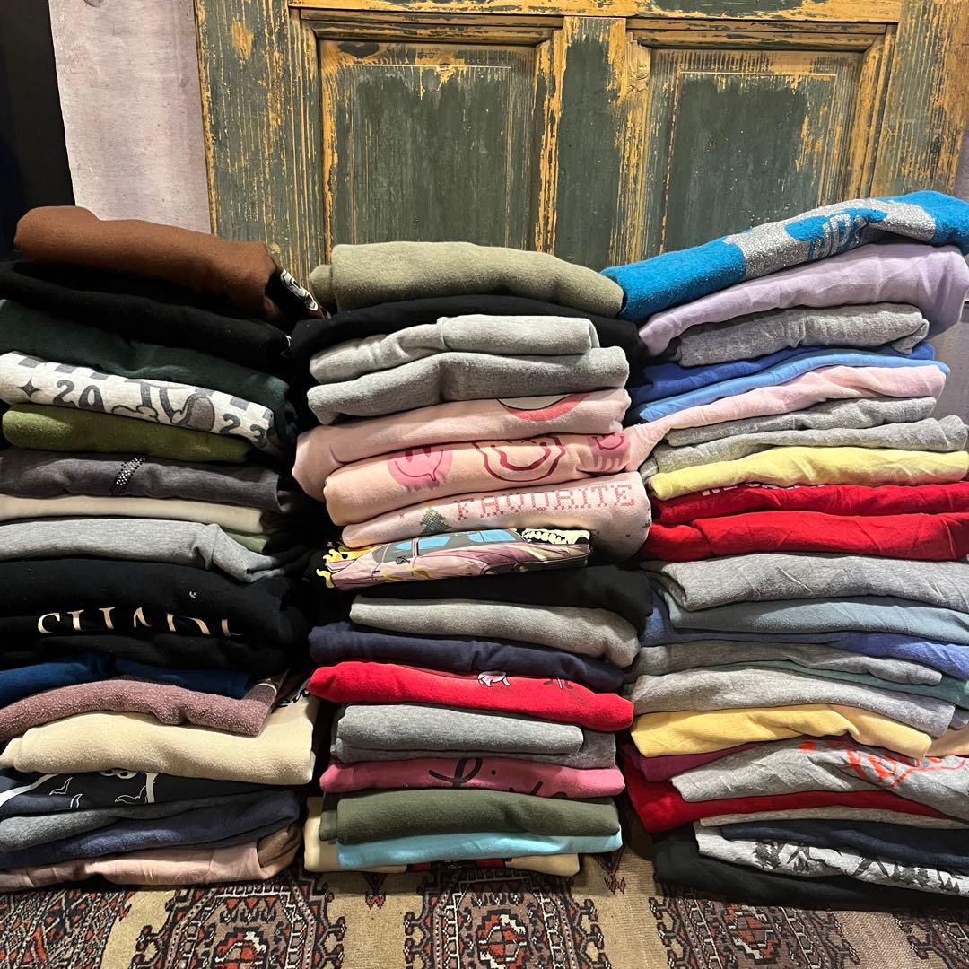 古着 スウェット 62枚 まとめ売り セット 卸 アメリカ プリント 無地