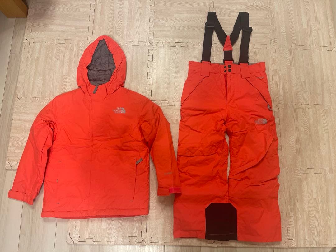 THE NORTH FACE 子供用スキーウェア 蛍光オレンジ　130