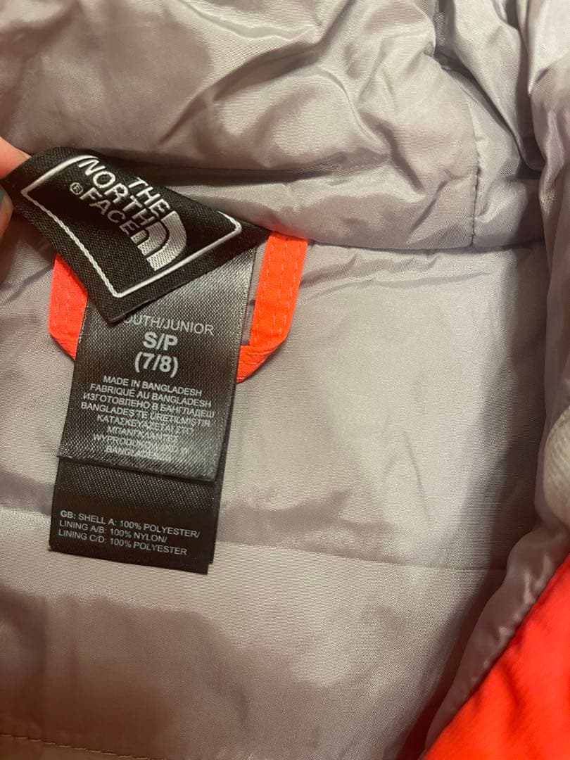 THE NORTH FACE 子供用スキーウェア 蛍光オレンジ　130