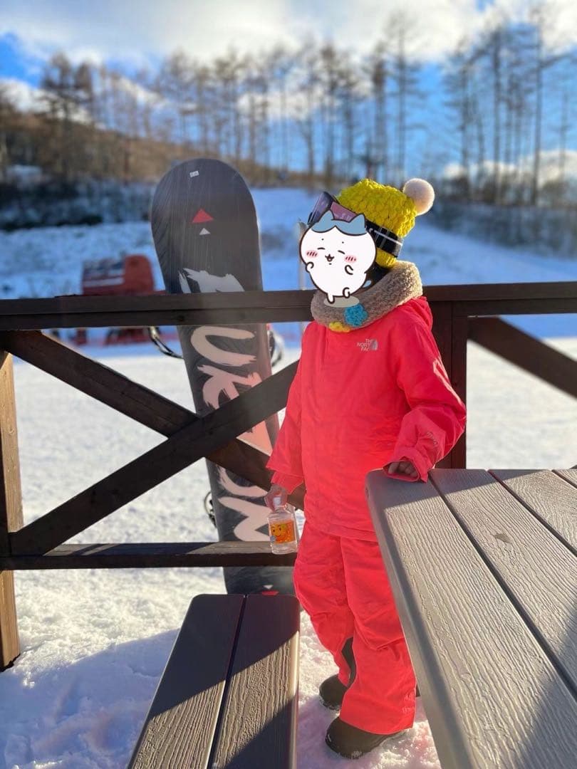 THE NORTH FACE 子供用スキーウェア 蛍光オレンジ　130