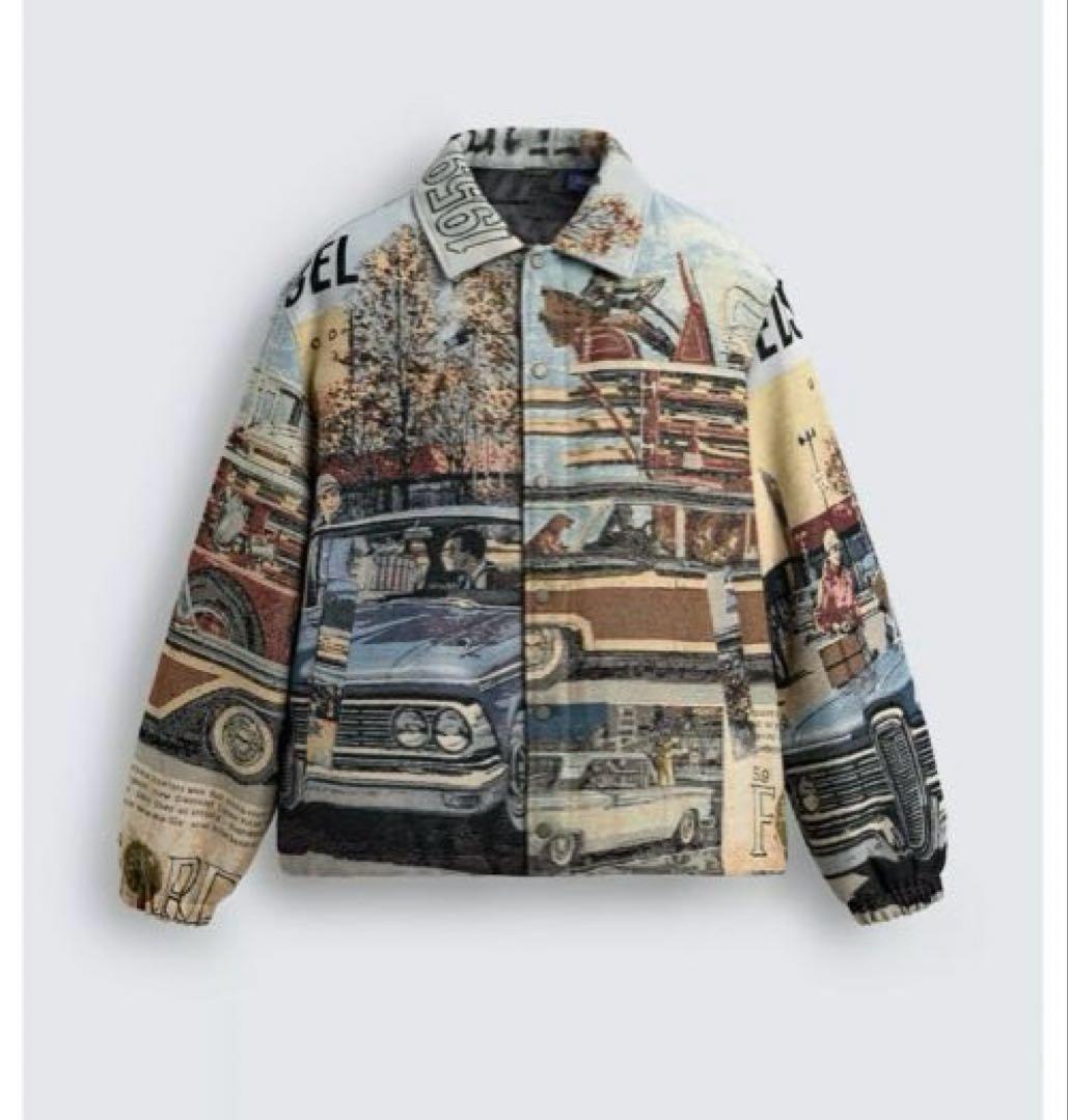 タグ付き新品★ZARAのフォードジャガードパフジャケット★Mサイズ★単一★完売品