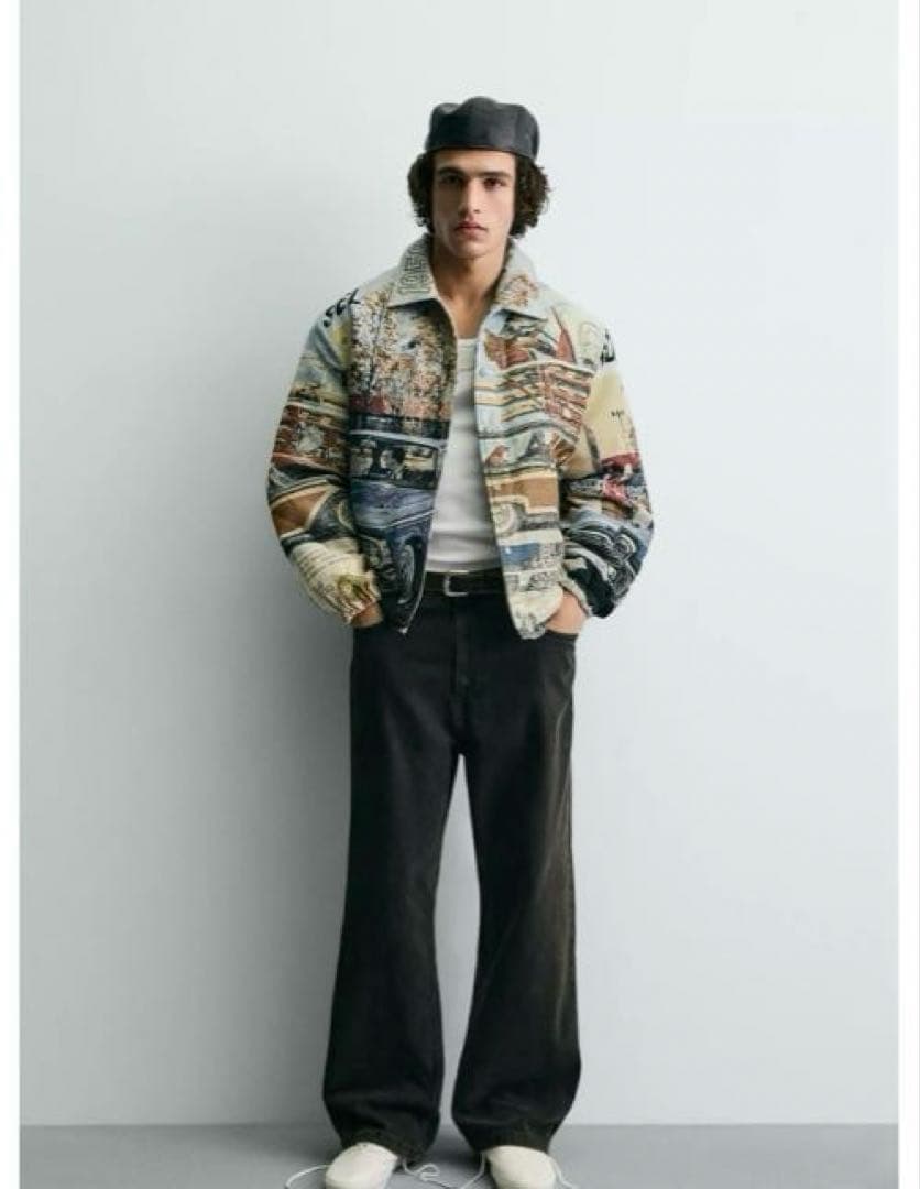 タグ付き新品★ZARAのフォードジャガードパフジャケット★Mサイズ★単一★完売品