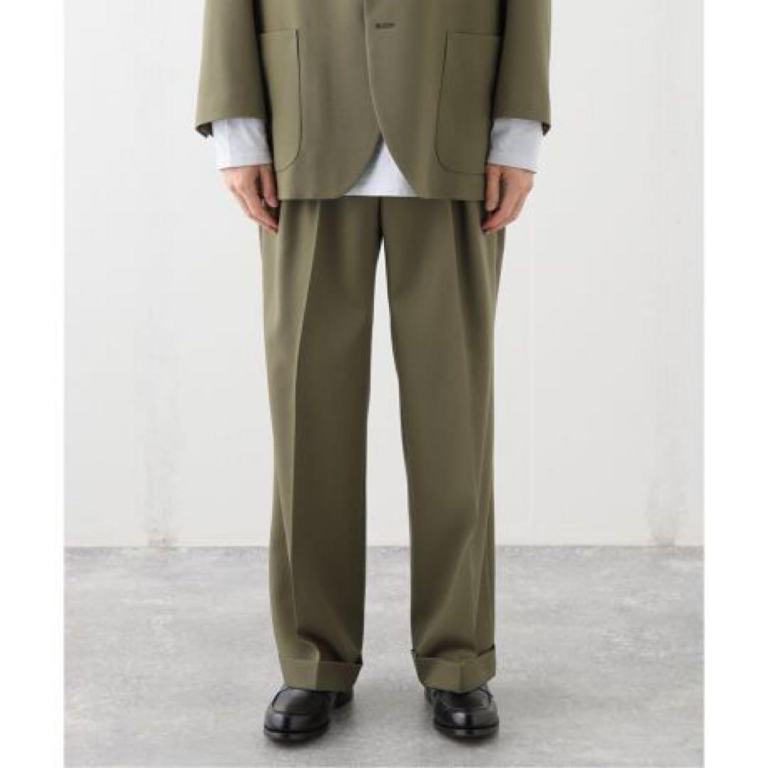 【R7購入美品】エディフィスLA BOUCLE ラブークル　カーキ　ワイドパンツ