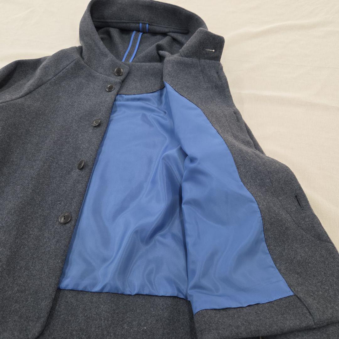 フード付きウールショートコート