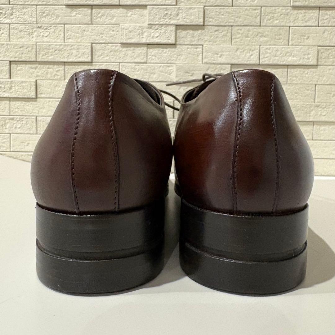極美品　キャサリンハムネット 本革 レザー ビジネスシューズ 26cm ブラウン