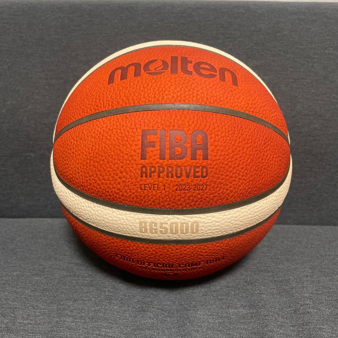 molten バスケットボール 7号 天然皮革 公式試合球 BG5000