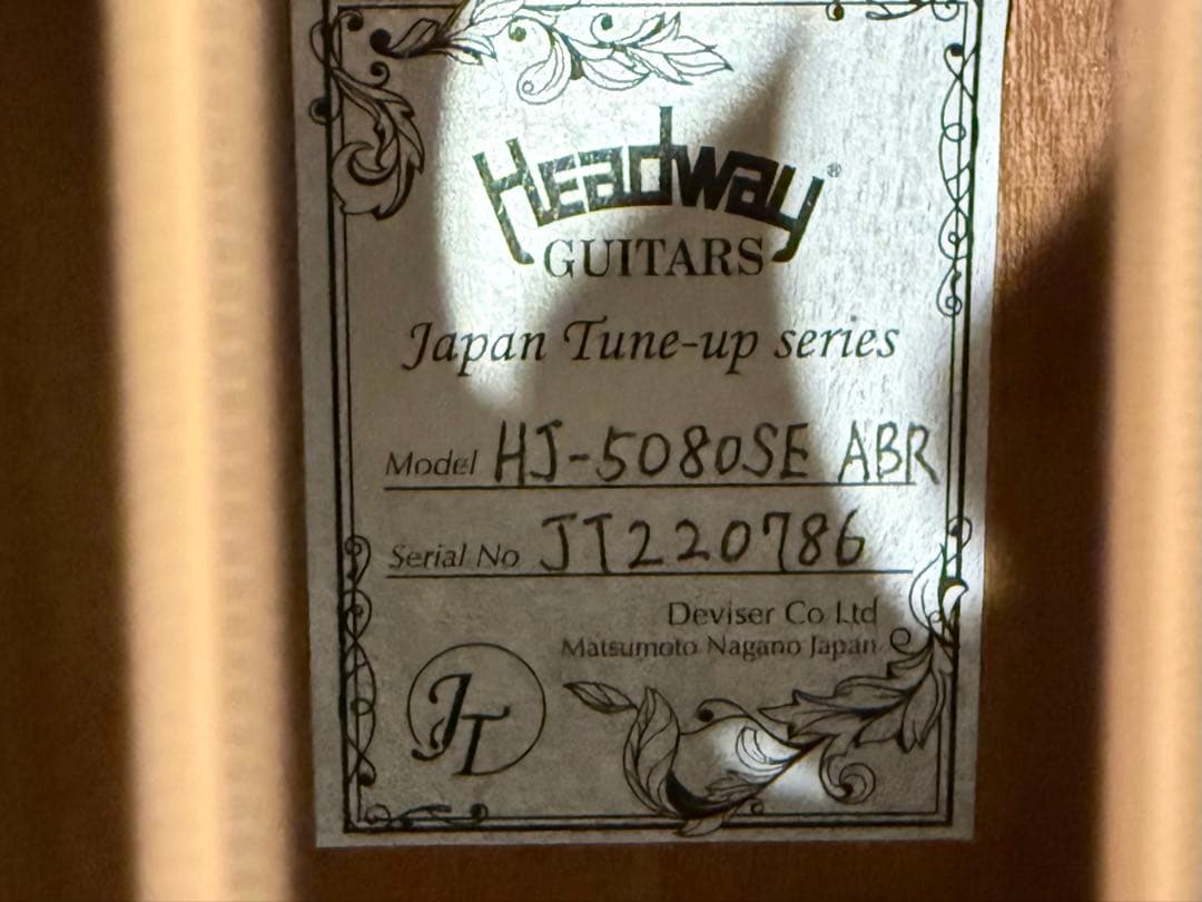 headway アコギ　HJ-5080SE ABR