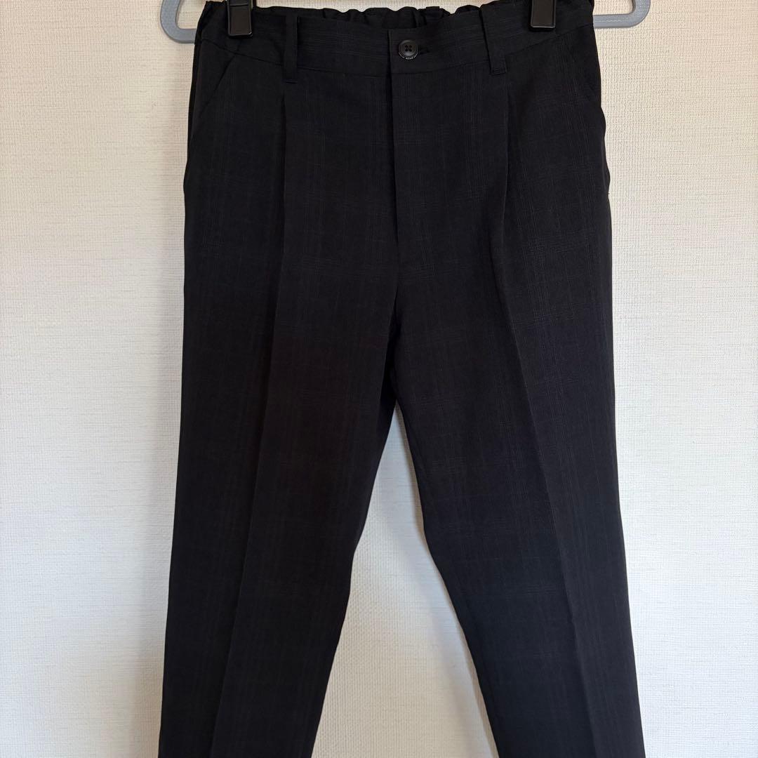 ビームス BEAMS フォーマルスーツ 黒 チェック 150cm 卒業式