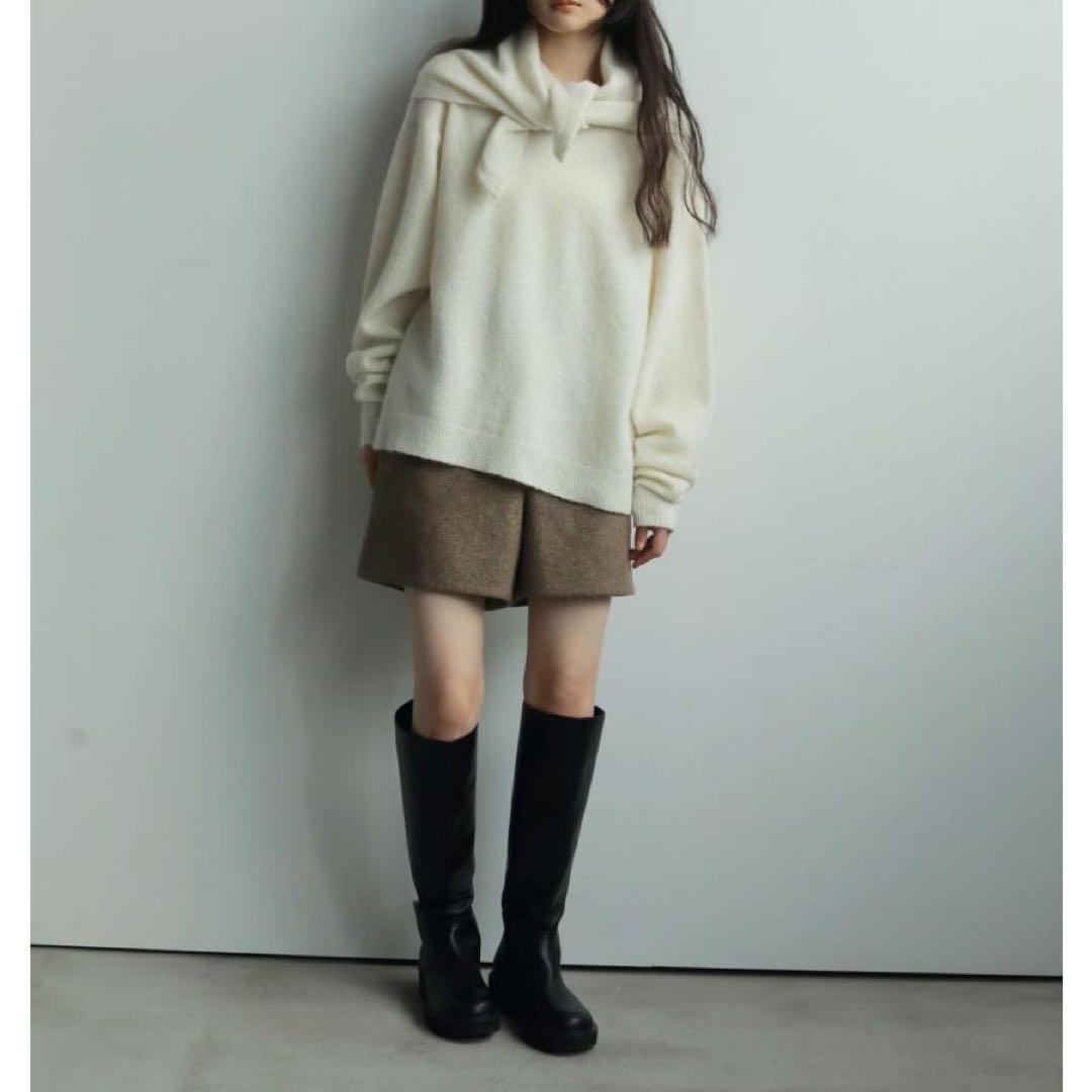 anuke へリンボーンショートパンツ 36