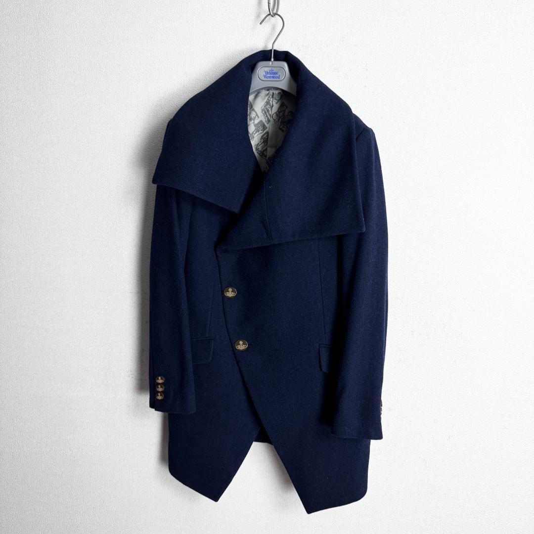 【美品☆高級モデル☆ミッドナイトブルー】ヴィヴィアン ミントカラー ウールコート