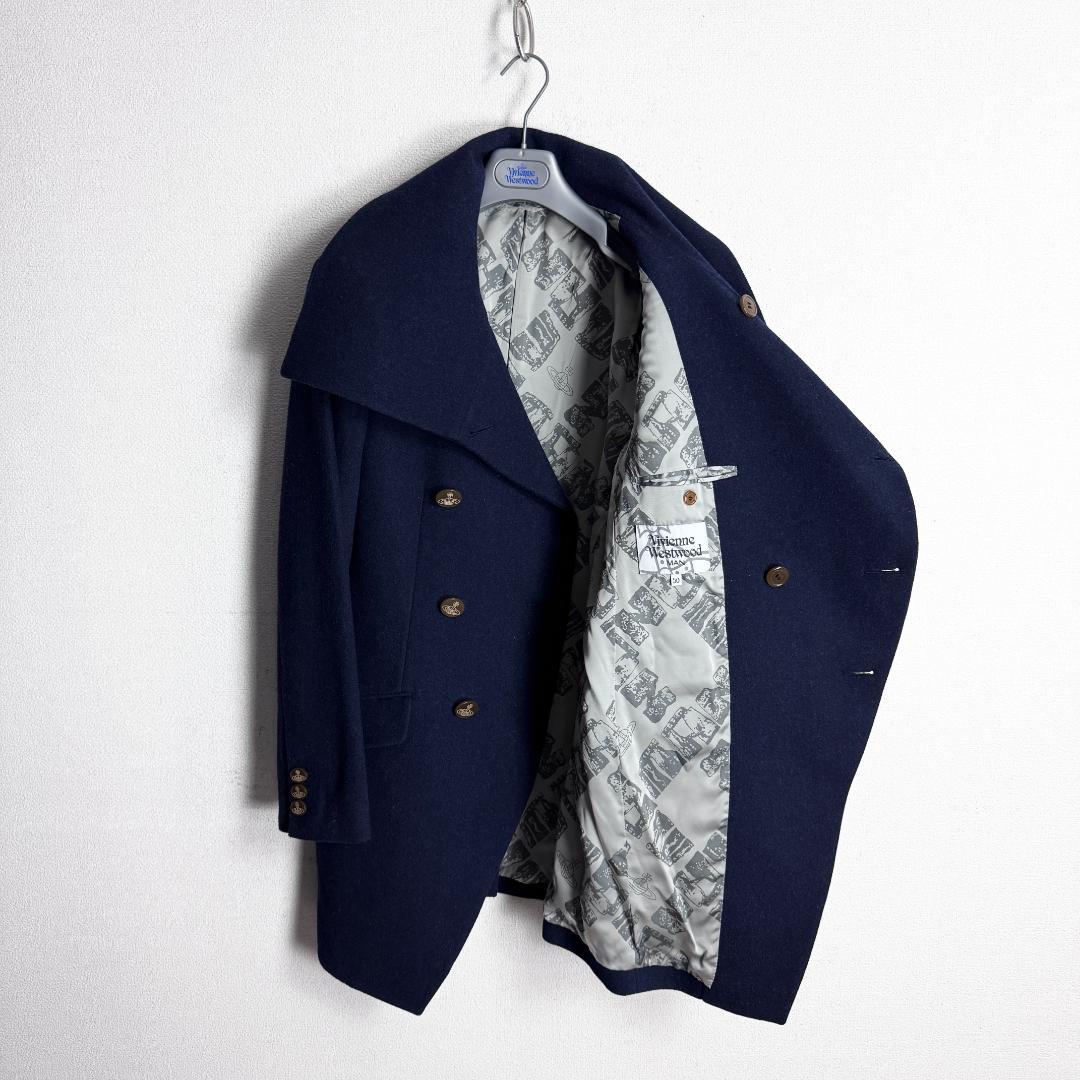 【美品☆高級モデル☆ミッドナイトブルー】ヴィヴィアン ミントカラー ウールコート