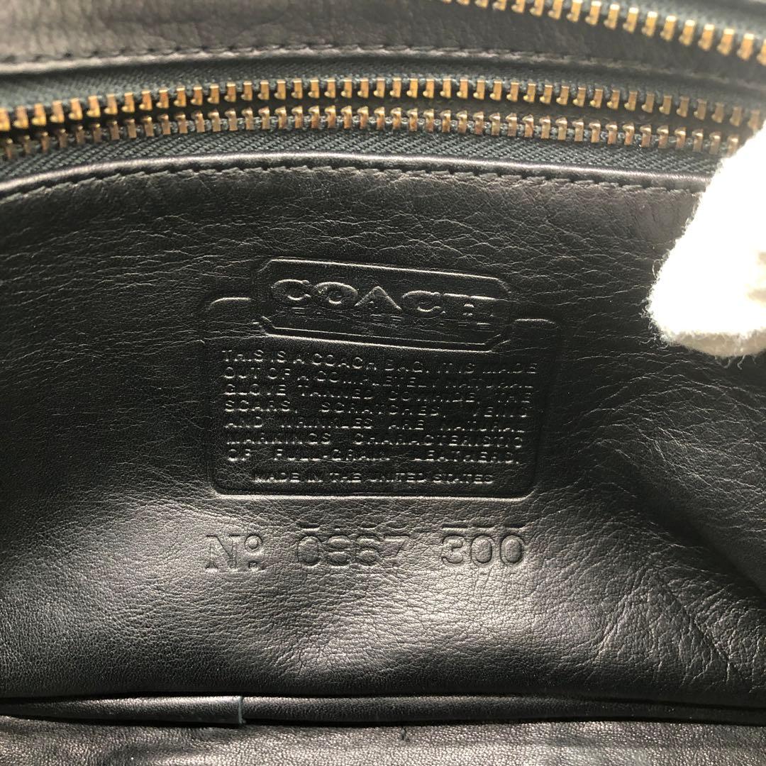 コーチ オールドコーチ ウエストバッグ ターンロック グラブタンレザー 黒