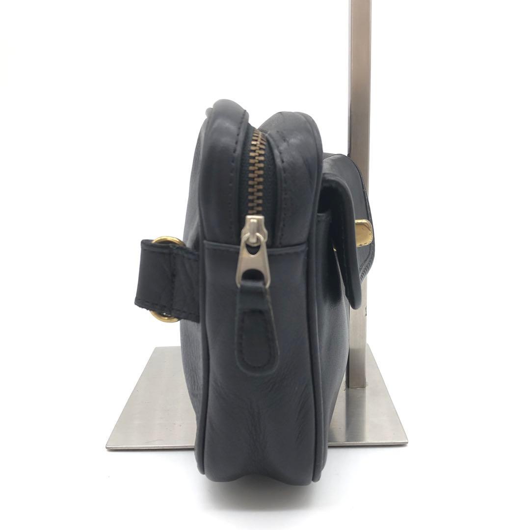 コーチ オールドコーチ ウエストバッグ ターンロック グラブタンレザー 黒