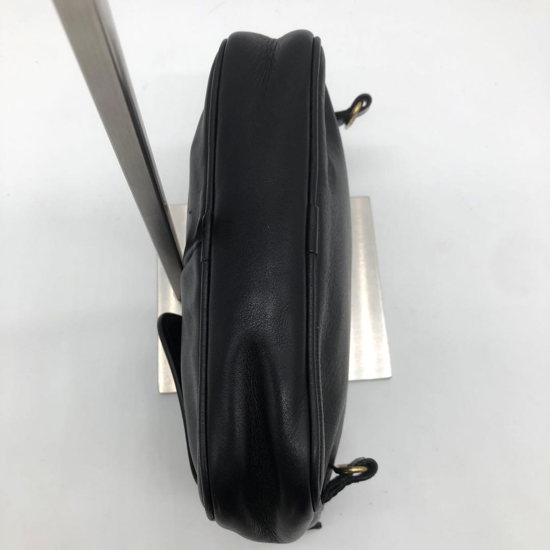 コーチ オールドコーチ ウエストバッグ ターンロック グラブタンレザー 黒