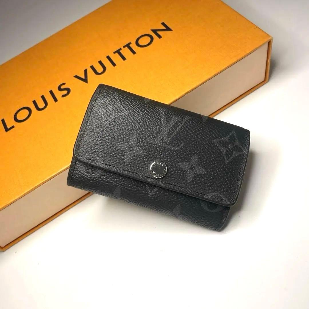 ルイヴィトン ミュルティクレ モノグラム エクリプス キーケース 鍵ケース 黒