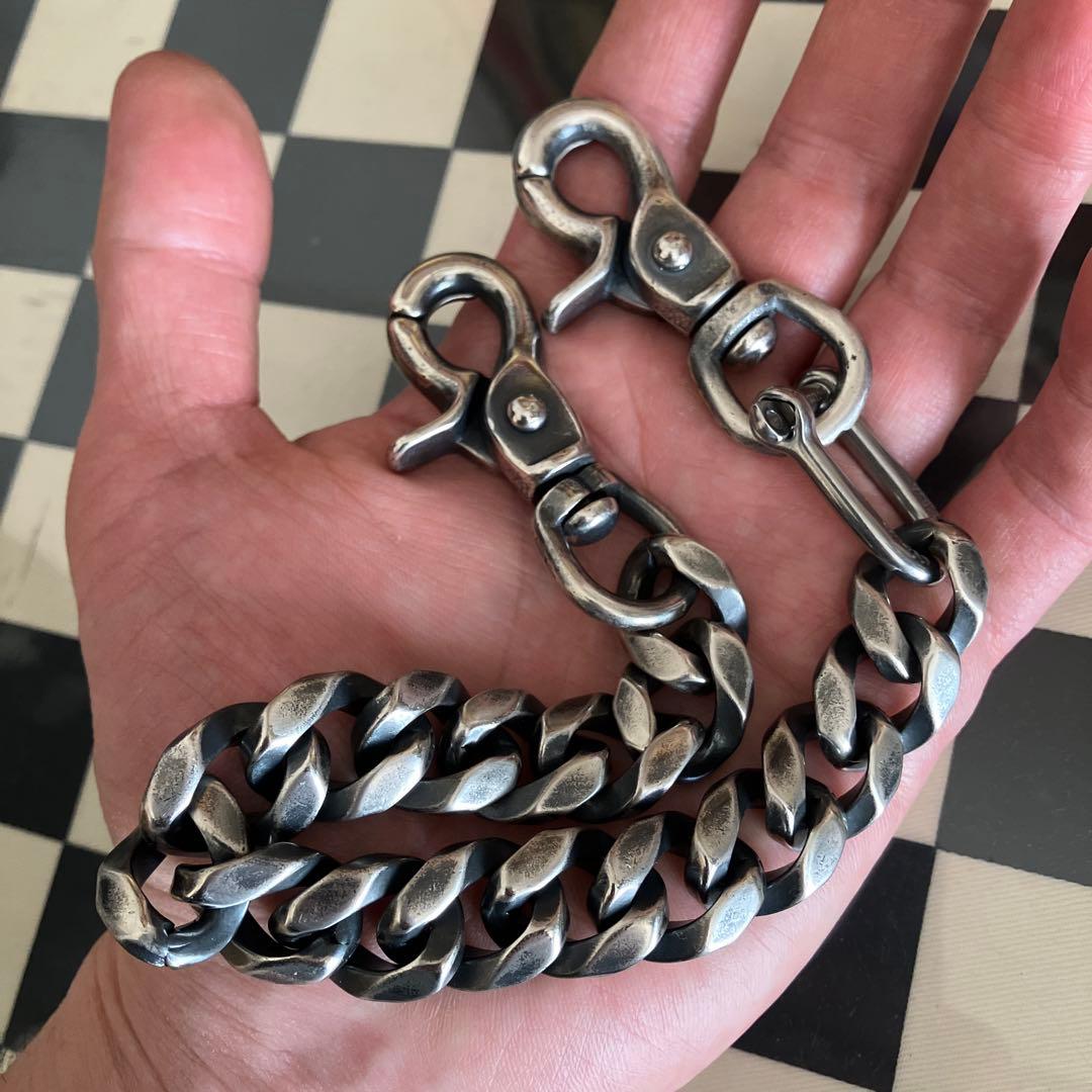 ブラス製　シルバーメッキキーチェーン　wichardシャックル使用　新品未使用！