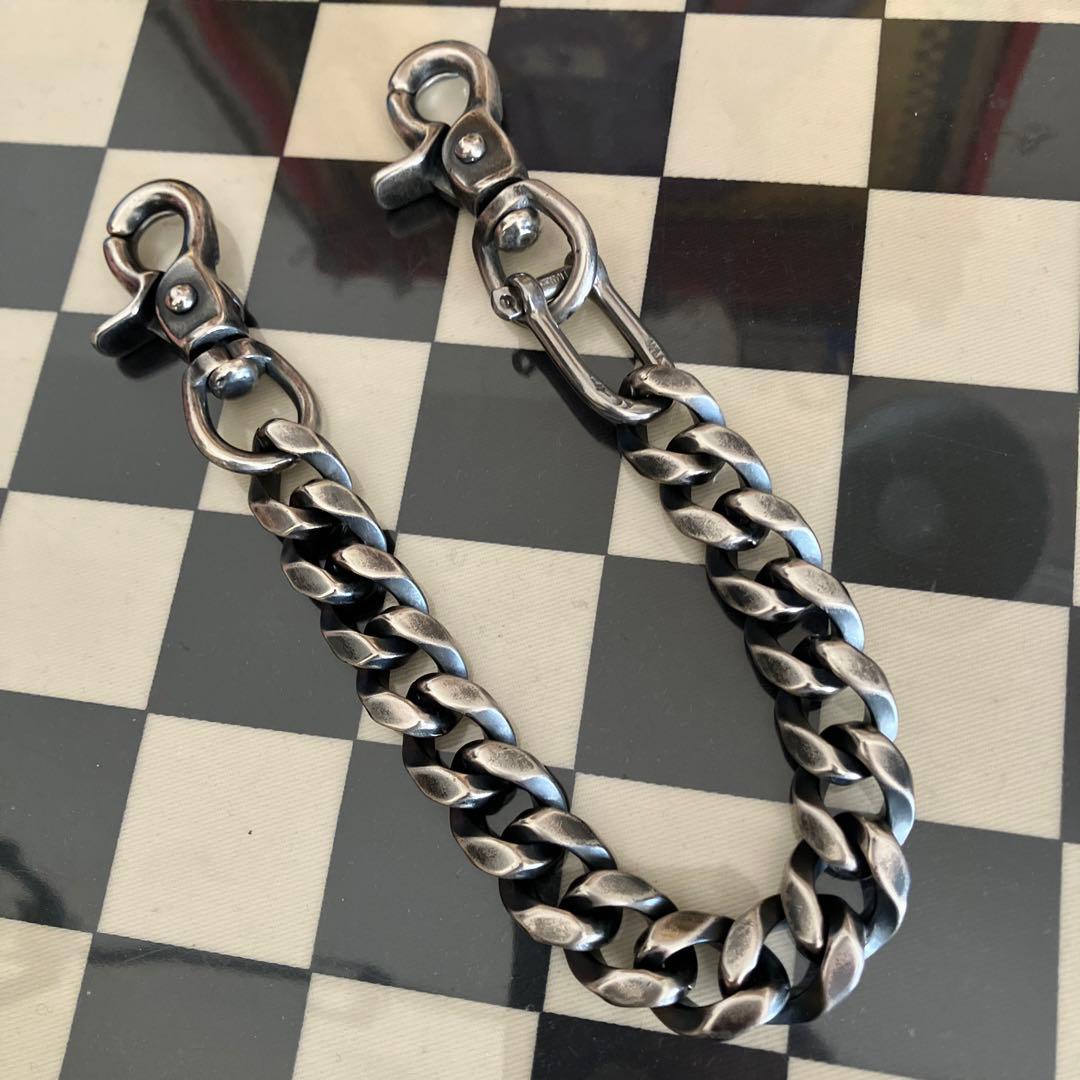 ブラス製　シルバーメッキキーチェーン　wichardシャックル使用　新品未使用！