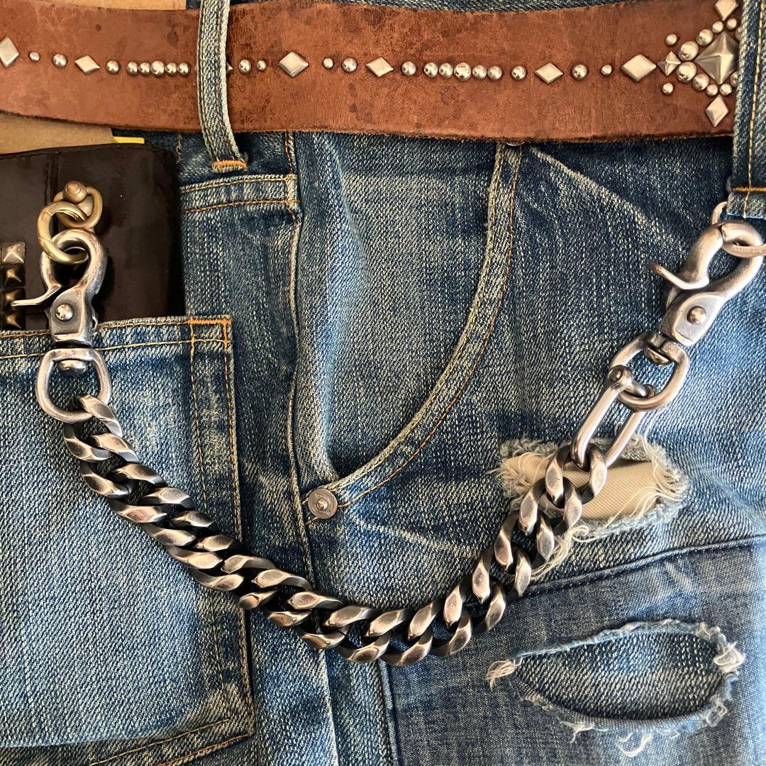 ブラス製　シルバーメッキキーチェーン　wichardシャックル使用　新品未使用！