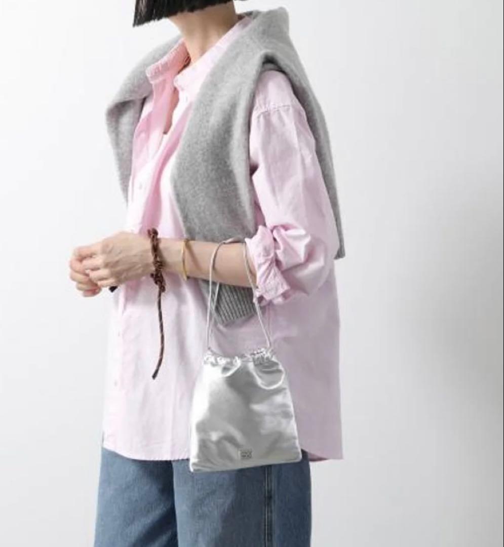 【正規品/AURA認証】 MIUMIUシルバーナッパレ ザーミニ巾着 バック