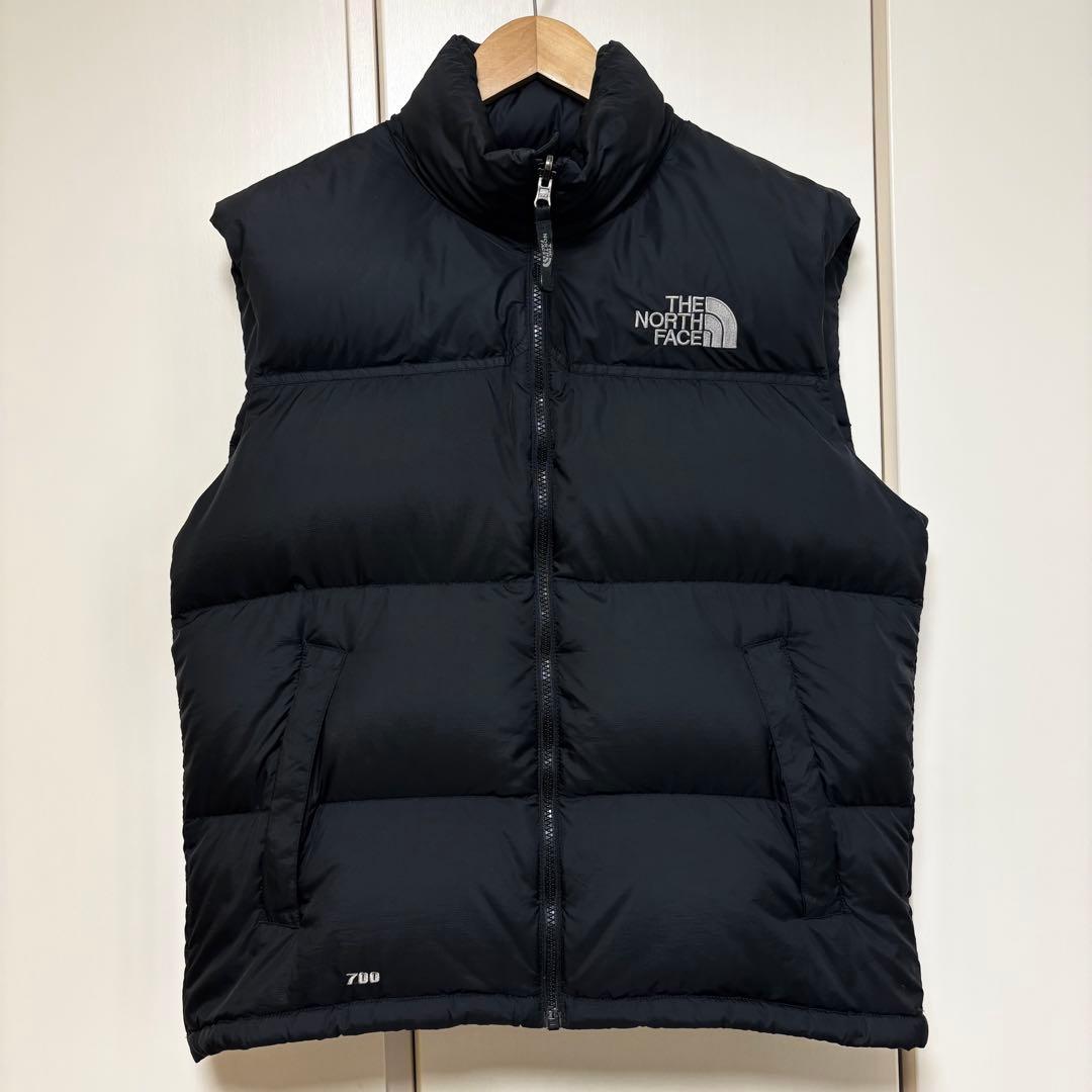 ノースフェイス ヌプシ　ダウン　ベスト　センターロゴ　Mサイズ　状態良好品