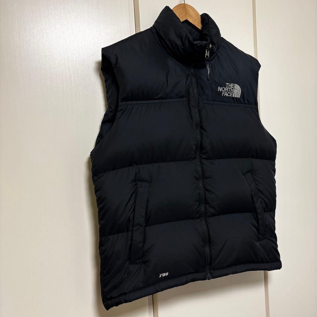 ノースフェイス ヌプシ　ダウン　ベスト　センターロゴ　Mサイズ　状態良好品