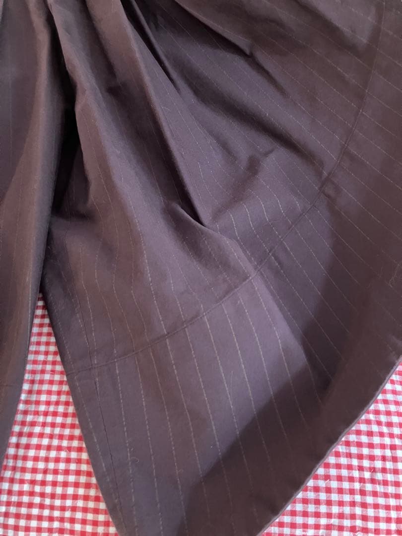 クロエダークブラウン プリーツ サルエルパンツ34