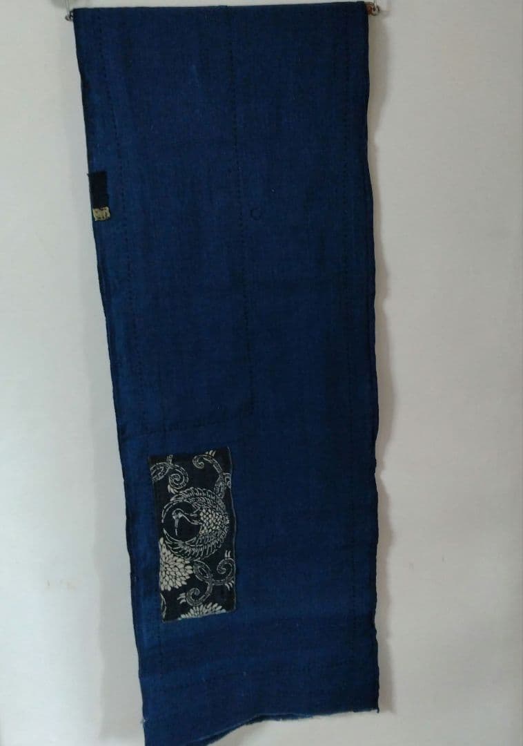 古布　襤褸　ストール　刺し子　パッチワーク 　雪ん子　藍染　型染　籠カバー　柿渋