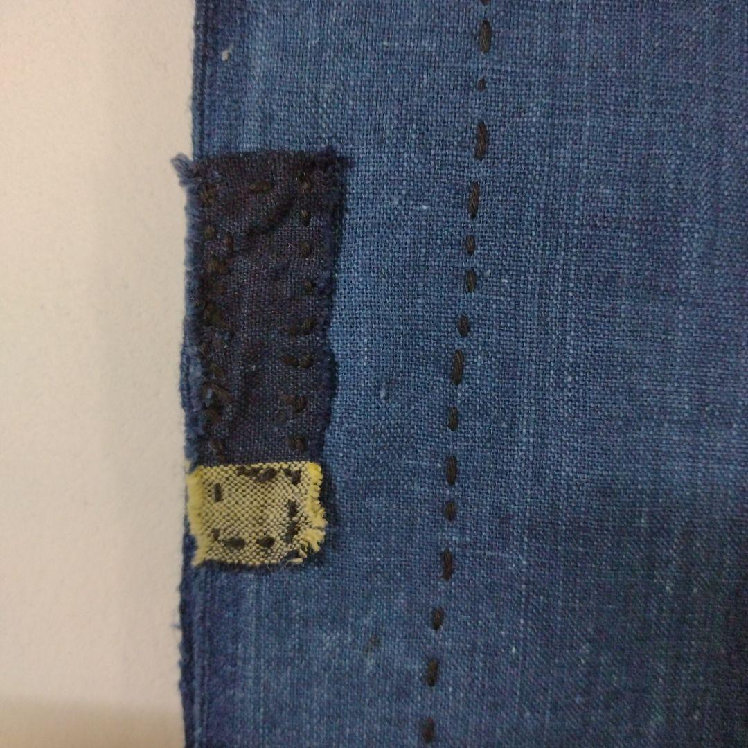 古布　襤褸　ストール　刺し子　パッチワーク 　雪ん子　藍染　型染　籠カバー　柿渋