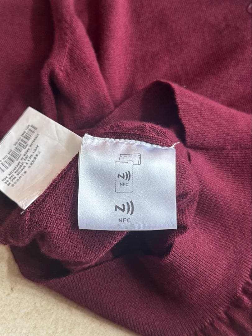 miu miu バーガンディ ニット　ポロシャツ