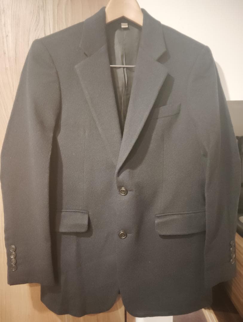 BURBERRY ネイビー カシミア ブレザー