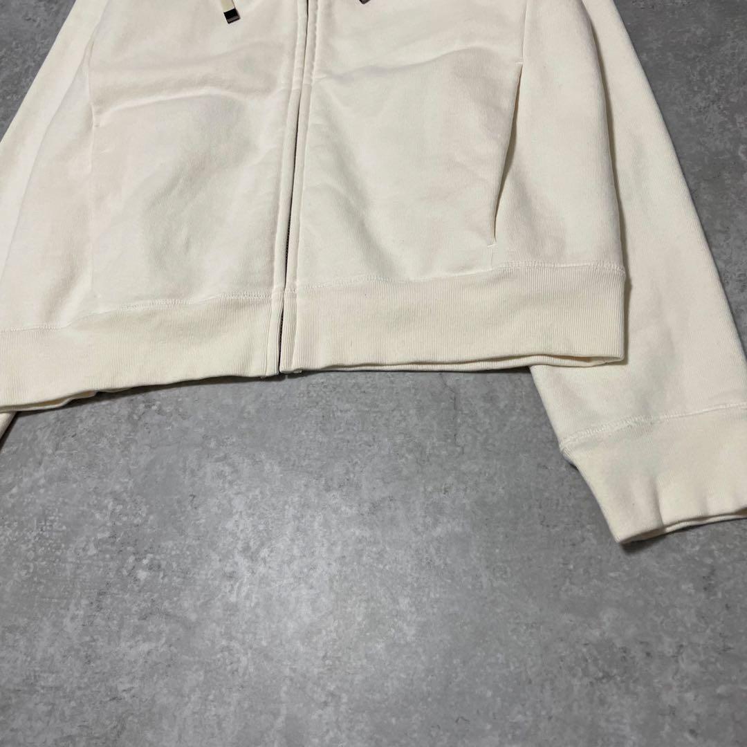 theory luxe アイボリーフルジップパーカー 綿100% 定価2.6万