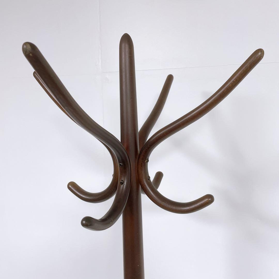 【美品】秋田木工 コートスタンド ブナ材 コートハンガー 曲げ木