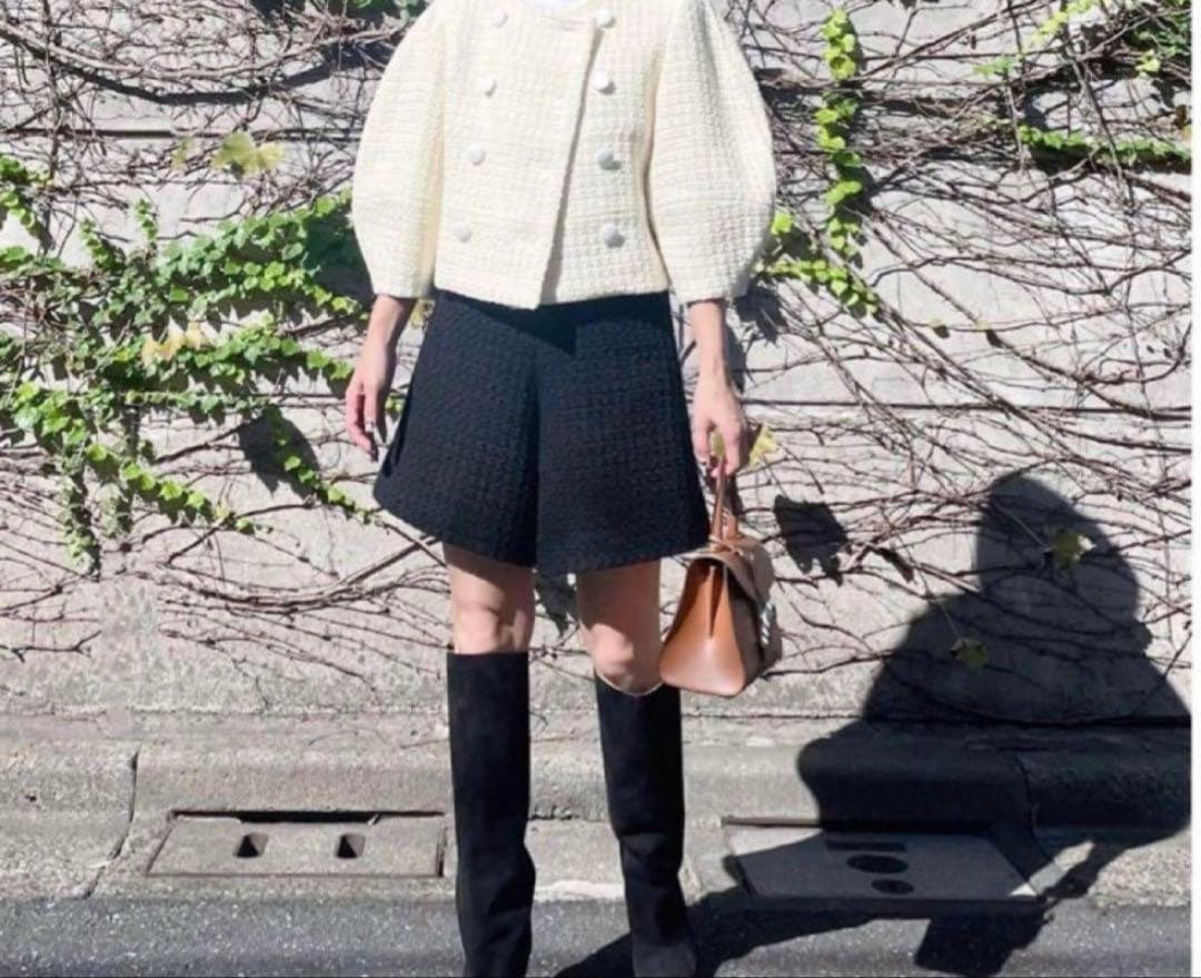 Cygne 定価39500円　ツイードジャケット Lydie白　シーニュ