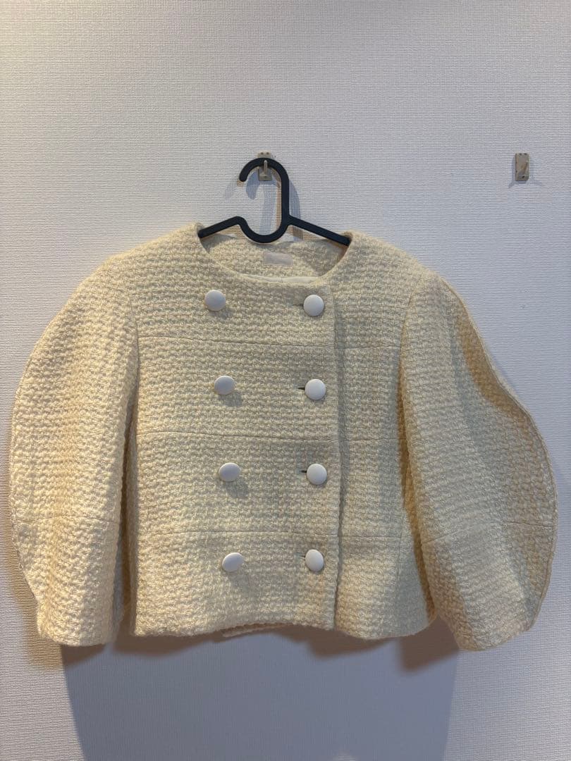 Cygne 定価39500円　ツイードジャケット Lydie白　シーニュ