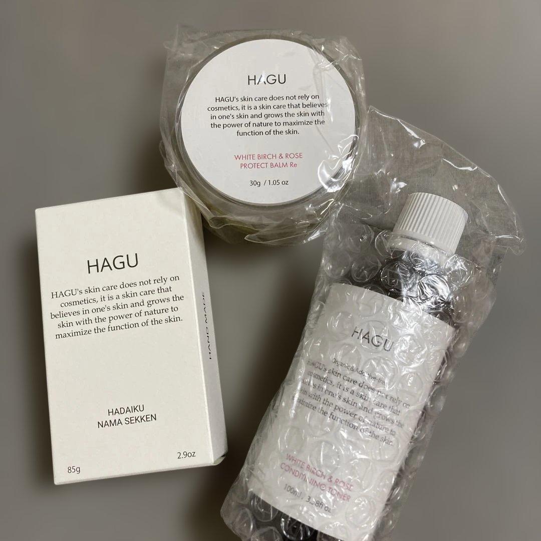 未開封新品３点　HAGU メゾンドオーガニック　生せっけん　化粧水　ローズバーム