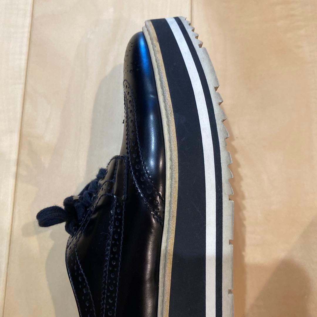 PRADA ウィングチップ レースアップシューズ　36