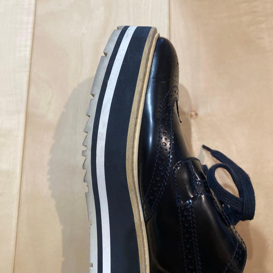 PRADA ウィングチップ レースアップシューズ　36