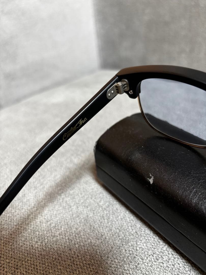 C alee ブルーレンズサングラス ケース付き