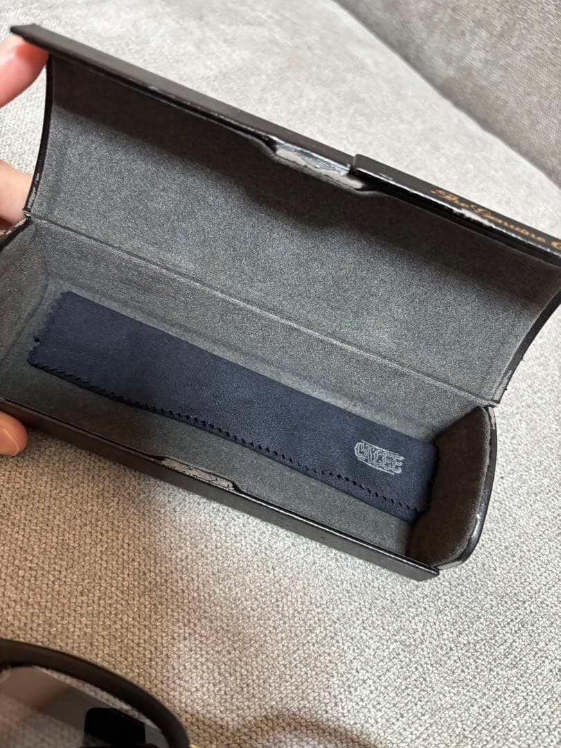 C alee ブルーレンズサングラス ケース付き