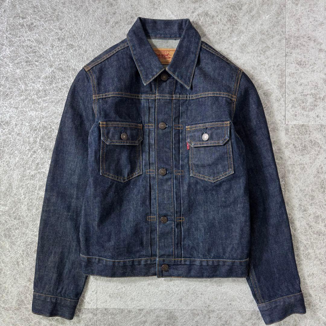 極美品 リーバイス 2nd デニムジャケット 濃紺 日本製 短丈 38