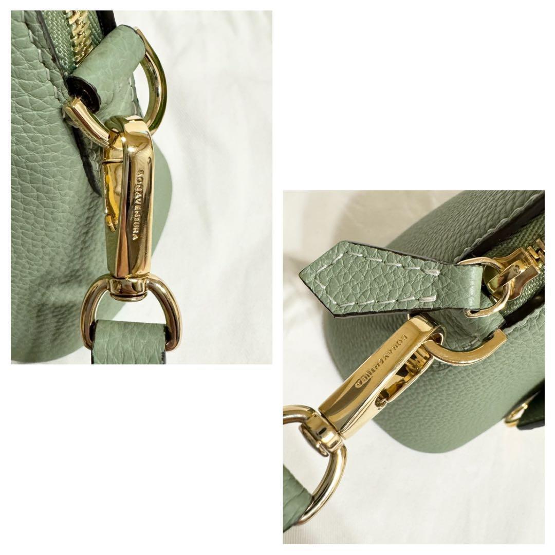 れい 様　ボナベンチュラ　エマ　ミニ　2wayショルダーバッグ　グリーン　レザー
